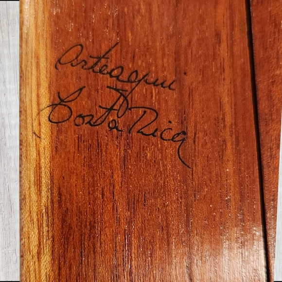 Vintage‎ Artistic COSTA RICA Floral Hand  Painted  Wood JEWELRY TRINKET BOX - Picture 7 of 7